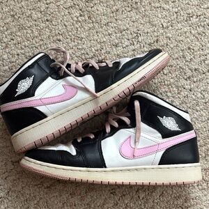 Black and Pink Jordan 1s